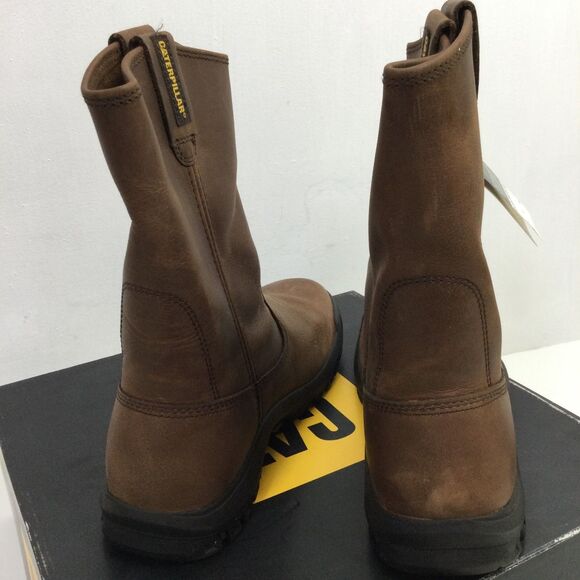 CAT Caterpillar P51034 Drawbar Pull-On Soft Toe Summer Brown Work Boots Shoes - Picture 3 of 10